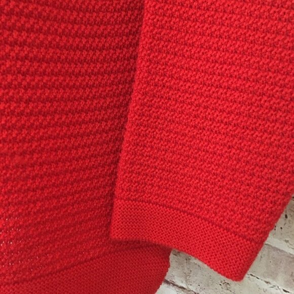 Vintage Browns of Bermuda Pure British Wool Tomato Red Sweater 36”-38” Boat Neck - Picture 4 of 6